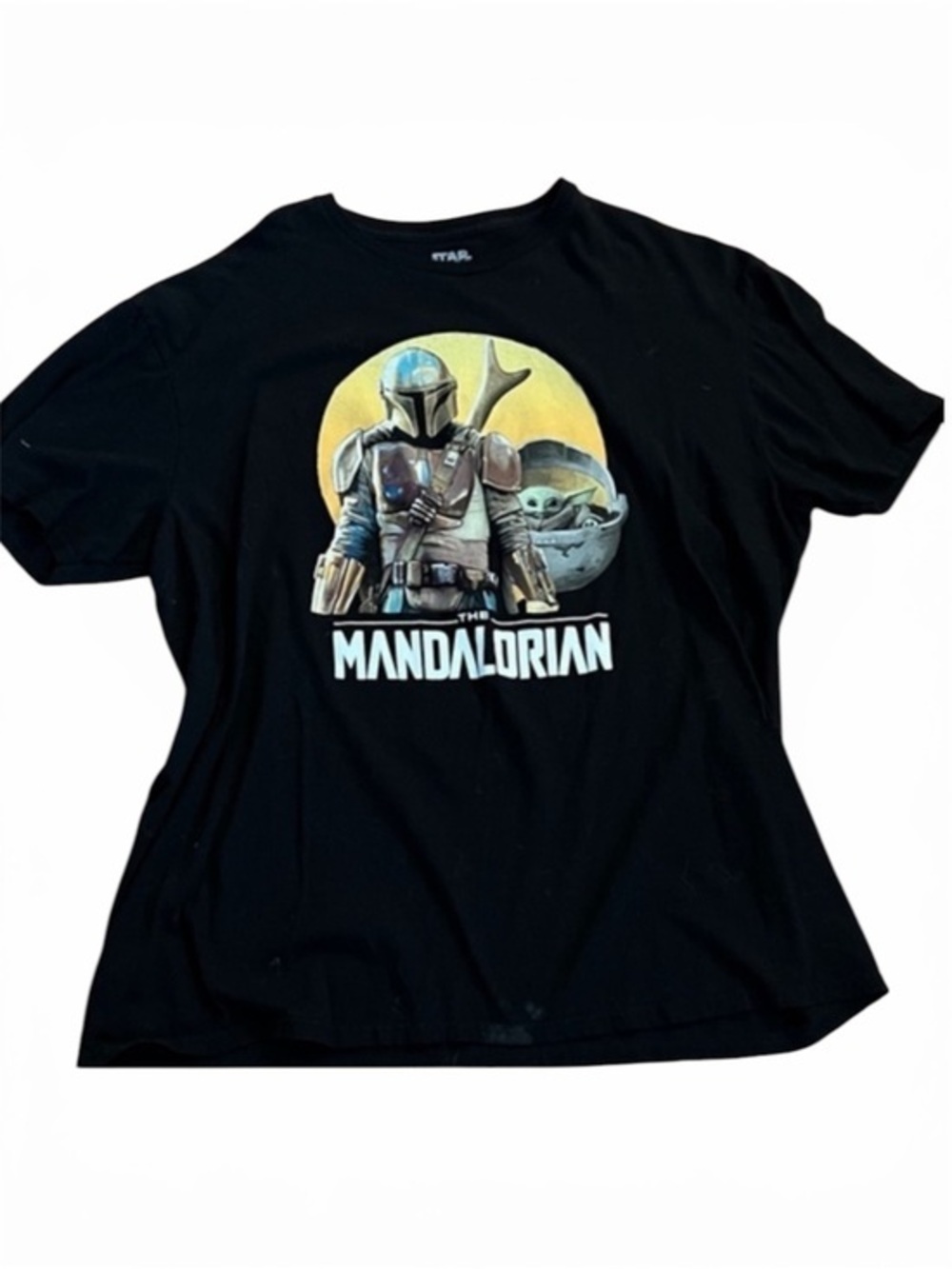 Star Wars Mandalorian Black Tee with Yellow Graphic::MAY the 4th BE with YOU!